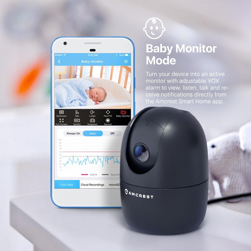 Amcrest 1080P WiFi Camera Indoor, Nanny Cam, Dog Camera, Sound & Baby Monitor, Human & Pet Detection, Motion-Tracking, 2.4Ghz Only, Pan/Tilt Wireless IP Camera, Night Vision, Smart Home ASH21-B - Image 5